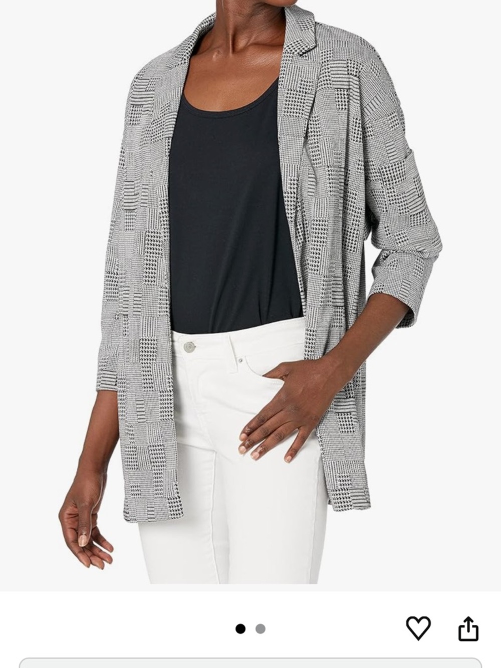 Lyssé Womens Liberty Jacket Jacquard Glen Patchwork Plaid